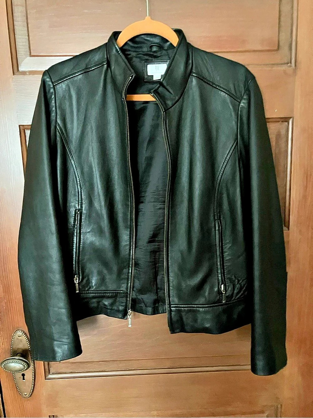 apt. 9 Leather Moto Jacket in Black Medium Like New